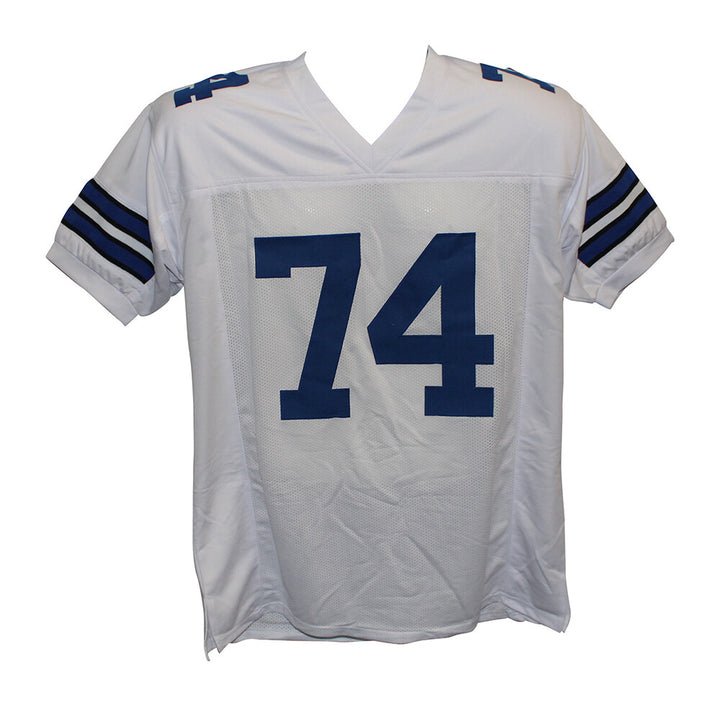Bob Lilly Autographed/Signed Pro Style White XL Jersey HOF BAS 30623