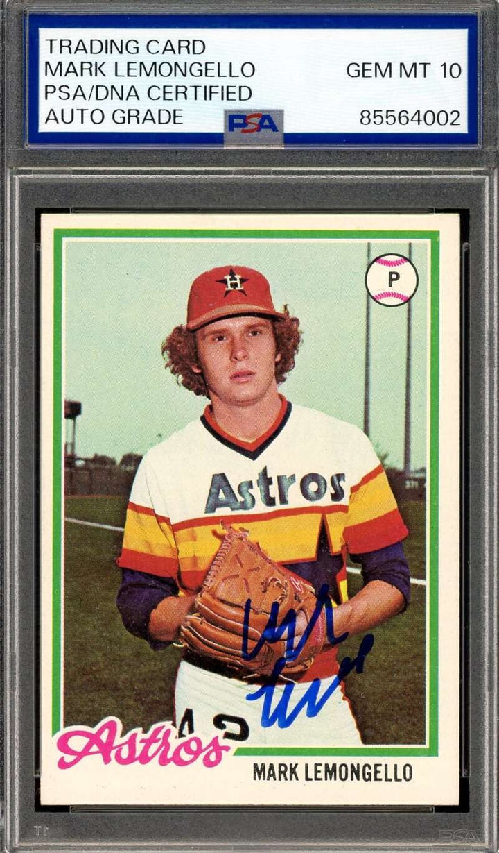 Mark Lemongello Gem Mint 10 PSA DNA Signed 1978 Topps Autograph