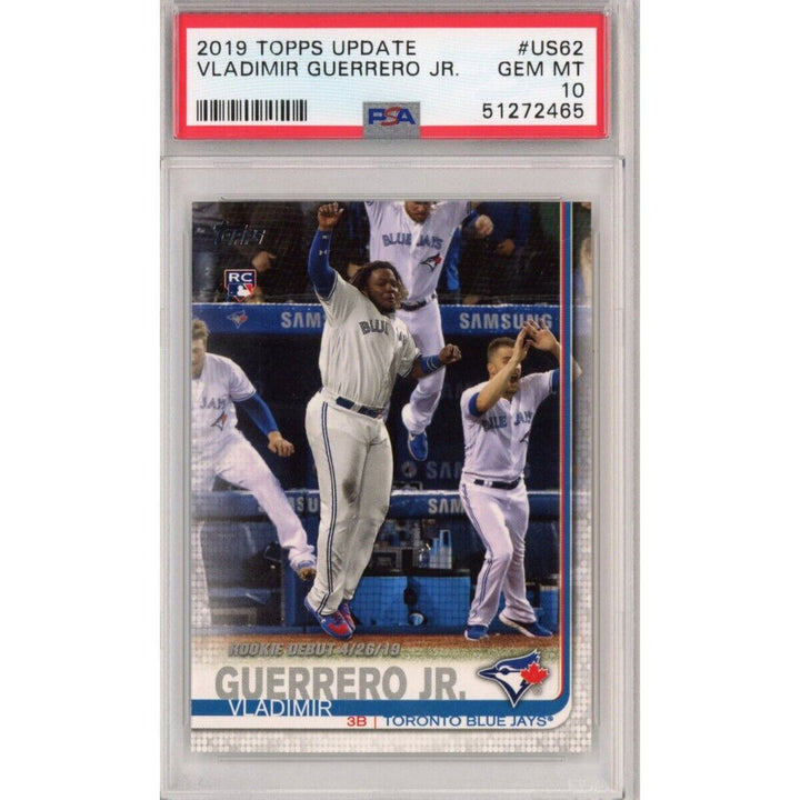 Graded 2019 Topps Update VLADIMIR VLAD GUERRERO JR #US62 Rookie Card PSA 10 Mint