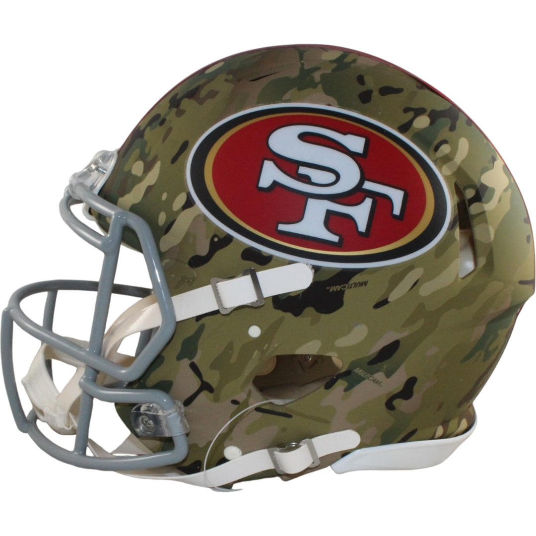 San Francisco 49ers Full Size Authentic Camo Helmet Riddell New In Box 26446
