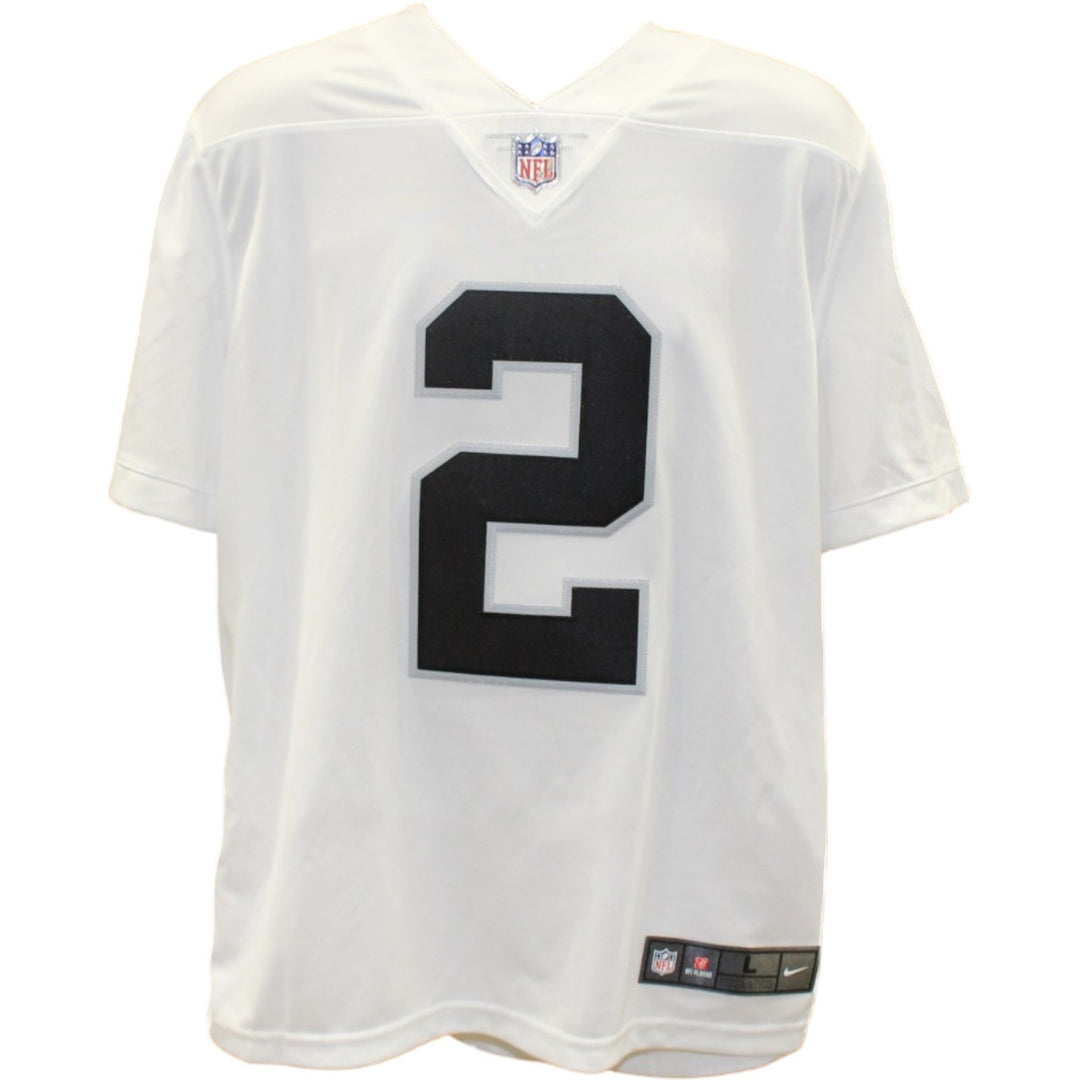 Ashton Jeanty Autographed Las Vegas Raiders Nike Sz L White Jersey Beckett 55264