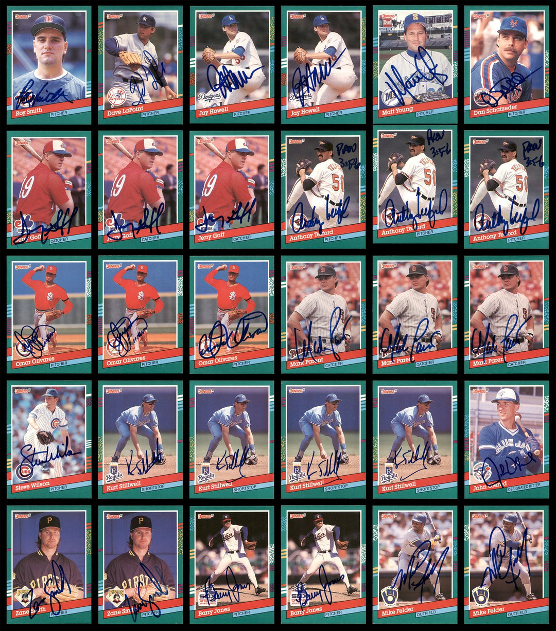 1991 Donruss Baseball Autographed Signed Cards Lot Of 318