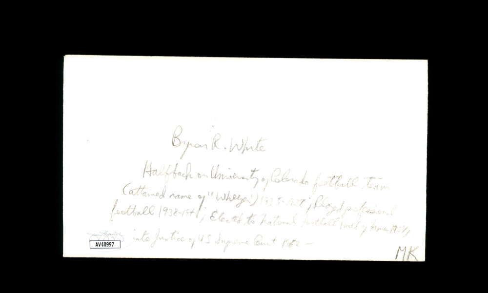 Byron White JSA Signed 1969 First Day Cover Cache FDC Autograph