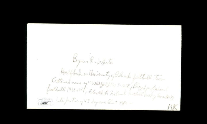 Byron White JSA Signed 1969 First Day Cover Cache FDC Autograph