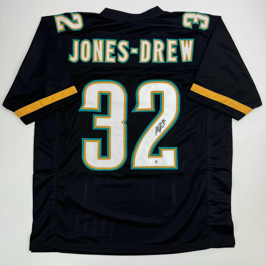 Autographed/Signed Maurice Jones-Drew Jacksonville Black Jersey BAS COA