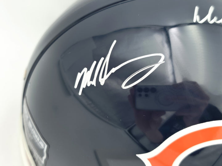 Dick Butkus Mike Singletary Brian Urlacher Signed Chicago Bears Full Size Helmet