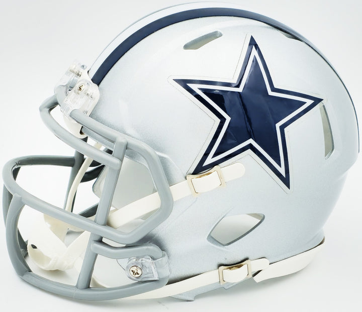 Leighton Vander Esch Signed Cowboys Silver Speed Mini Helmet Fanatics Holo
