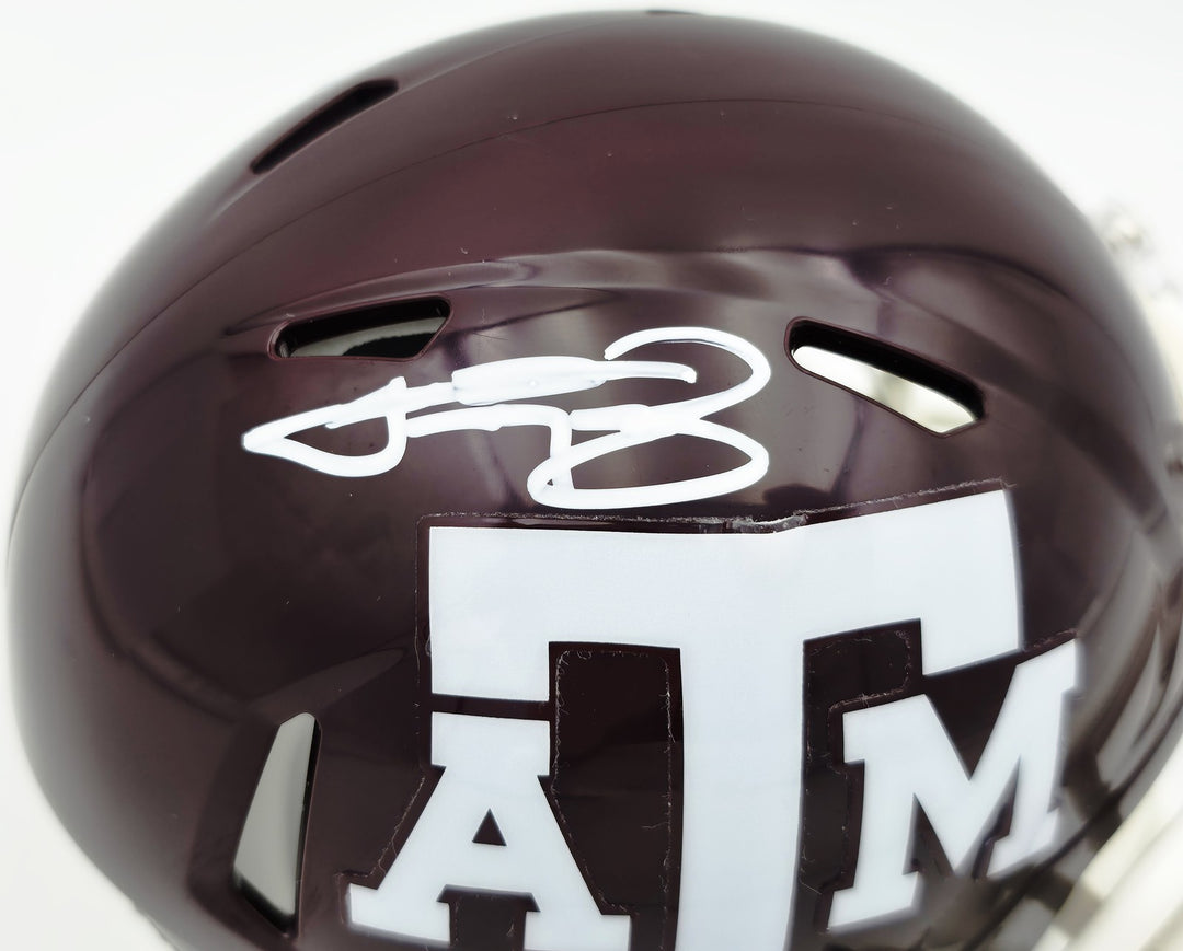 Johnny Manziel Signed Texas A&M Aggies Maroon Speed Mini Helmet Beckett Witness