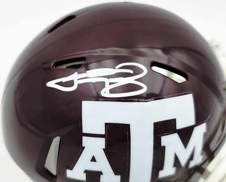 Johnny Manziel Signed Texas A&M Aggies Maroon Speed Mini Helmet Beckett Witness