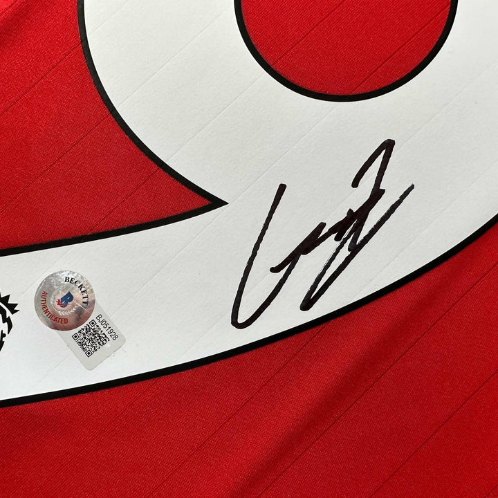 Autographed/Signed Alejandro Garnacho Manchester United Red Jersey BAS COA