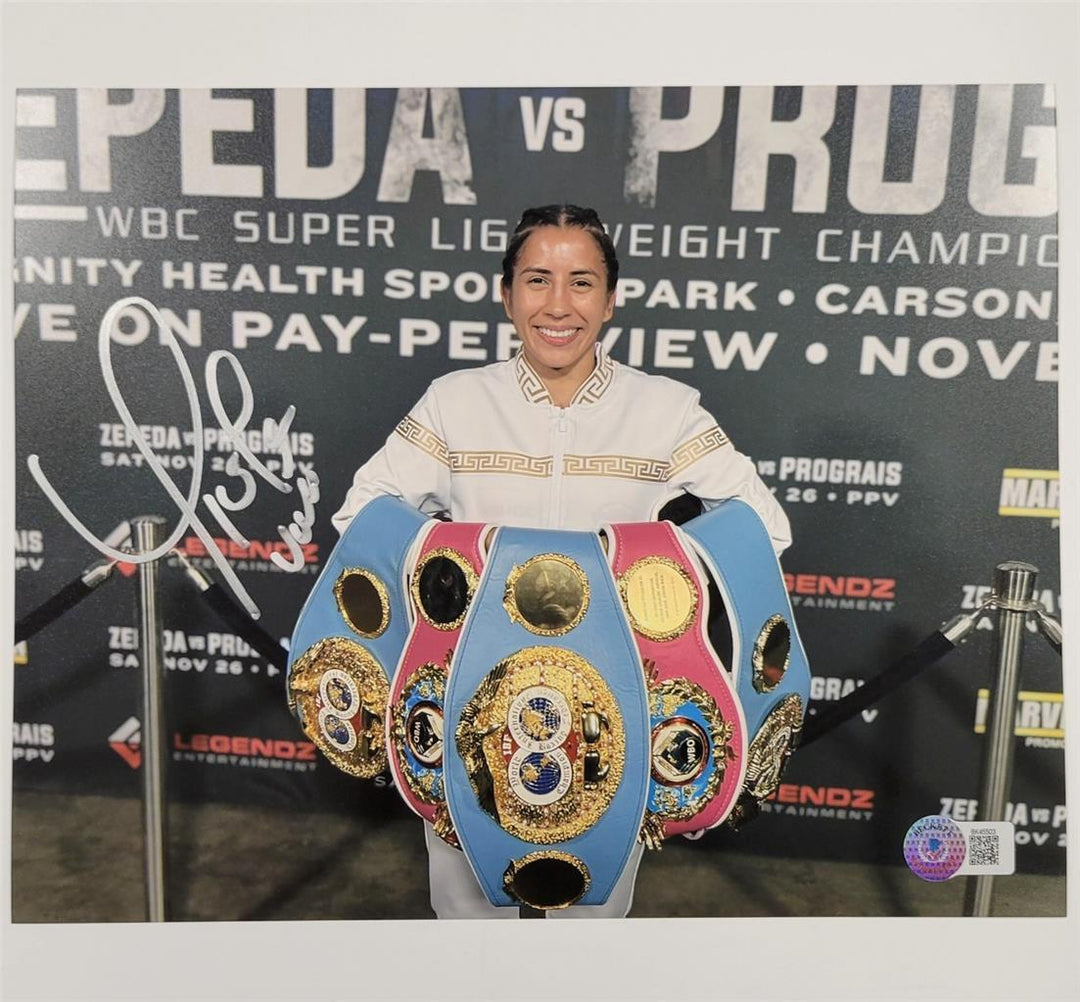 Yokasta Yoka Valle signed Boxing 8x10 photo #13 autograph ~ Beckett BAS