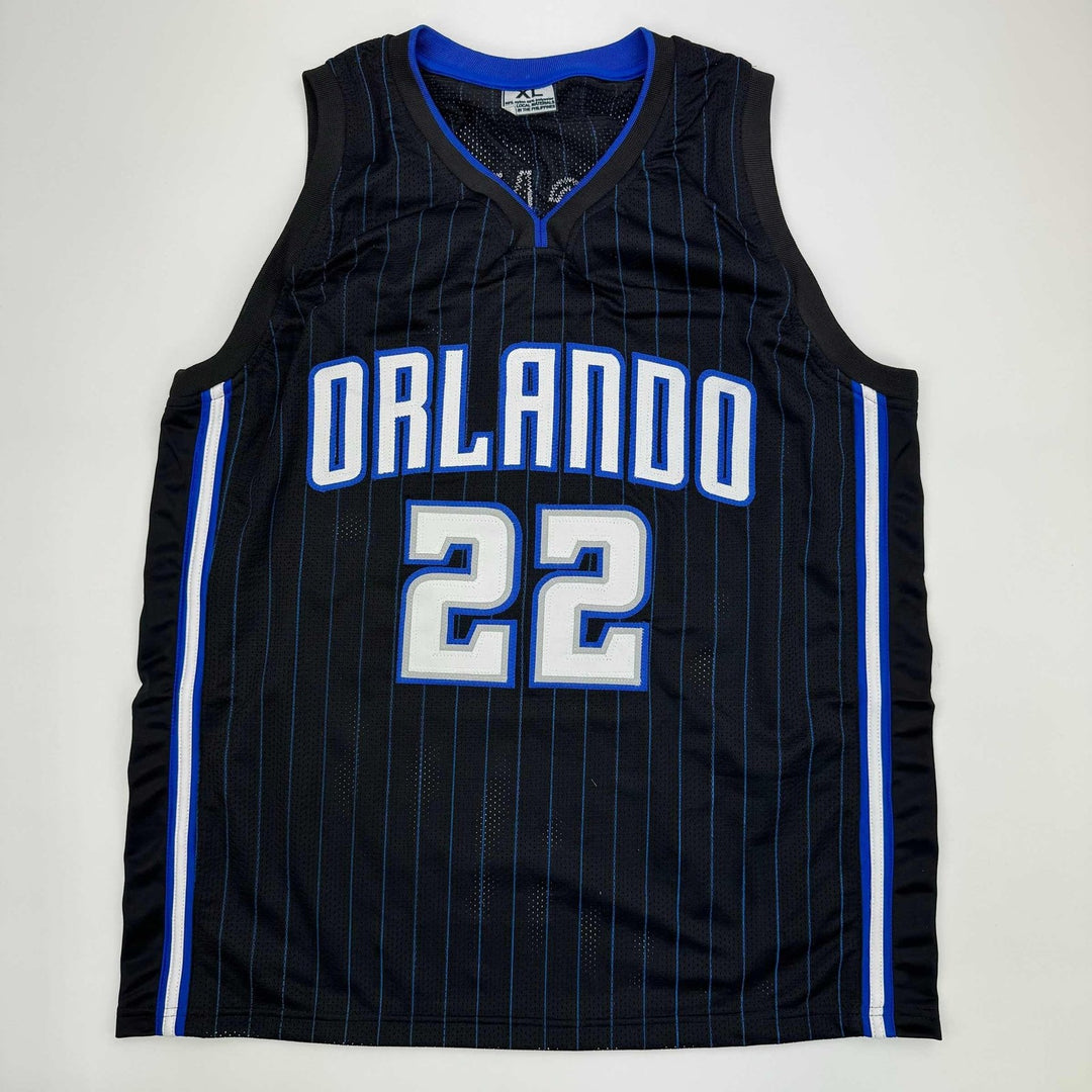 Autographed/Signed Franz Wagner Orlando Black Jersey Beckett BAS COA