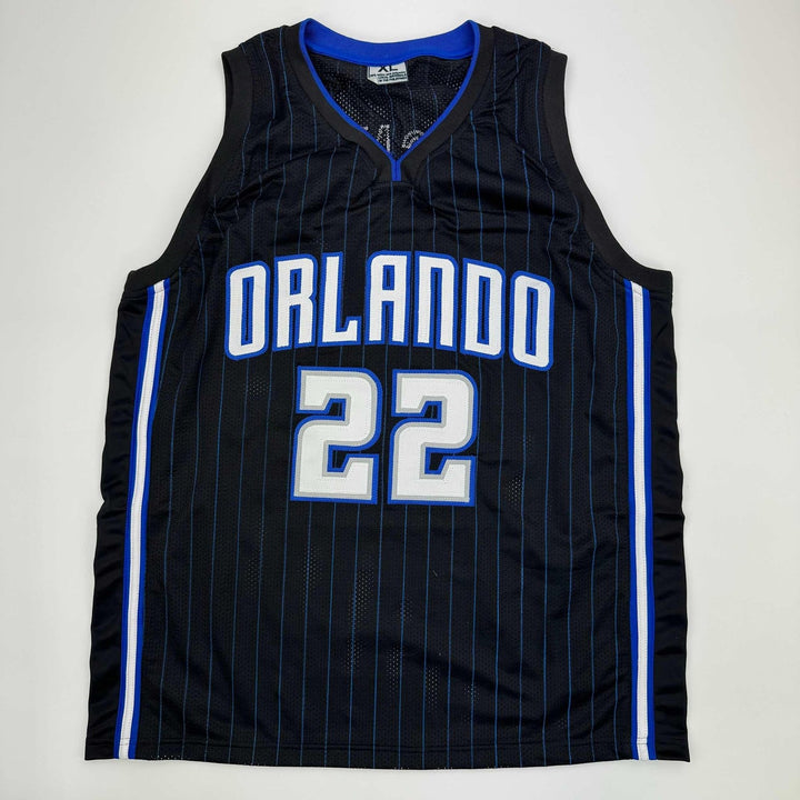 Autographed/Signed Franz Wagner Orlando Black Jersey Beckett BAS COA