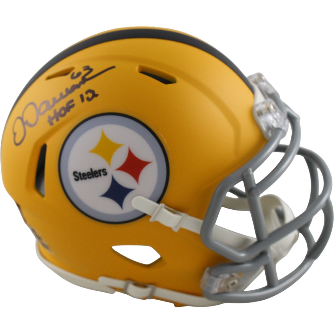 Dermontti Dawson Signed Pittsburgh Steelers 25 Alt Mini Helmet HOF Beckett 54275