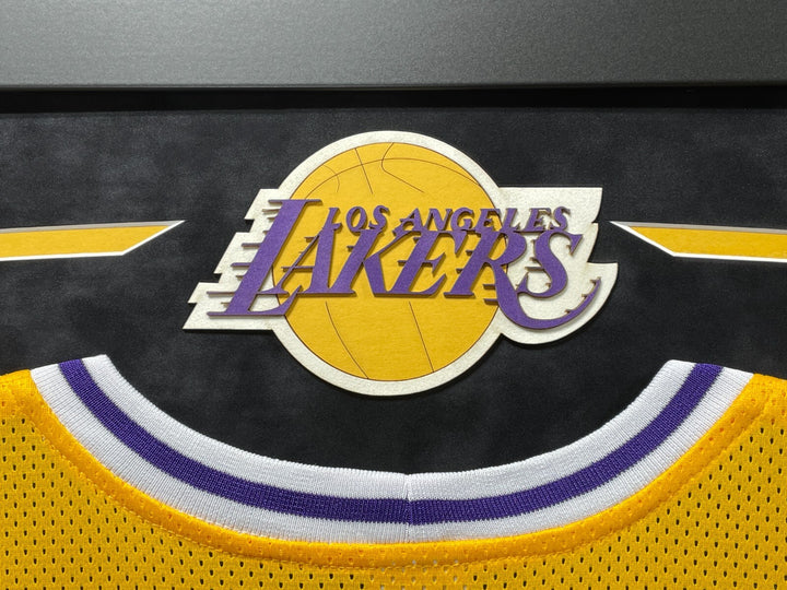 Magic Johnson Autographed Los Angeles Lakers Jersey Framed BAS Beckett Signed LA