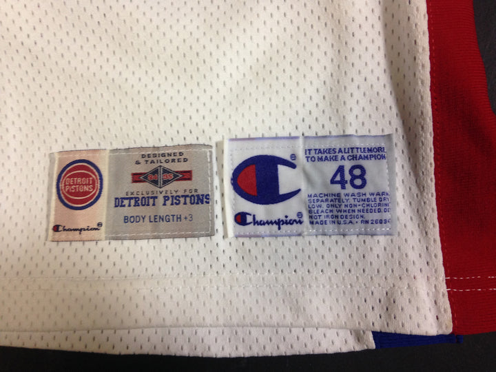 Grant Hill Detroit Pistons game used 1994-95 Rookie Jersey +3 tag Inverse Logo
