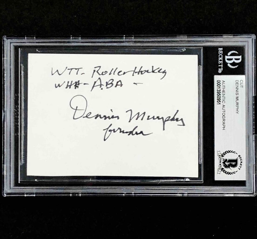Dennis Murphy "WTT WHA ABA Founder" signed cut autograph card BGS BAS Beckett