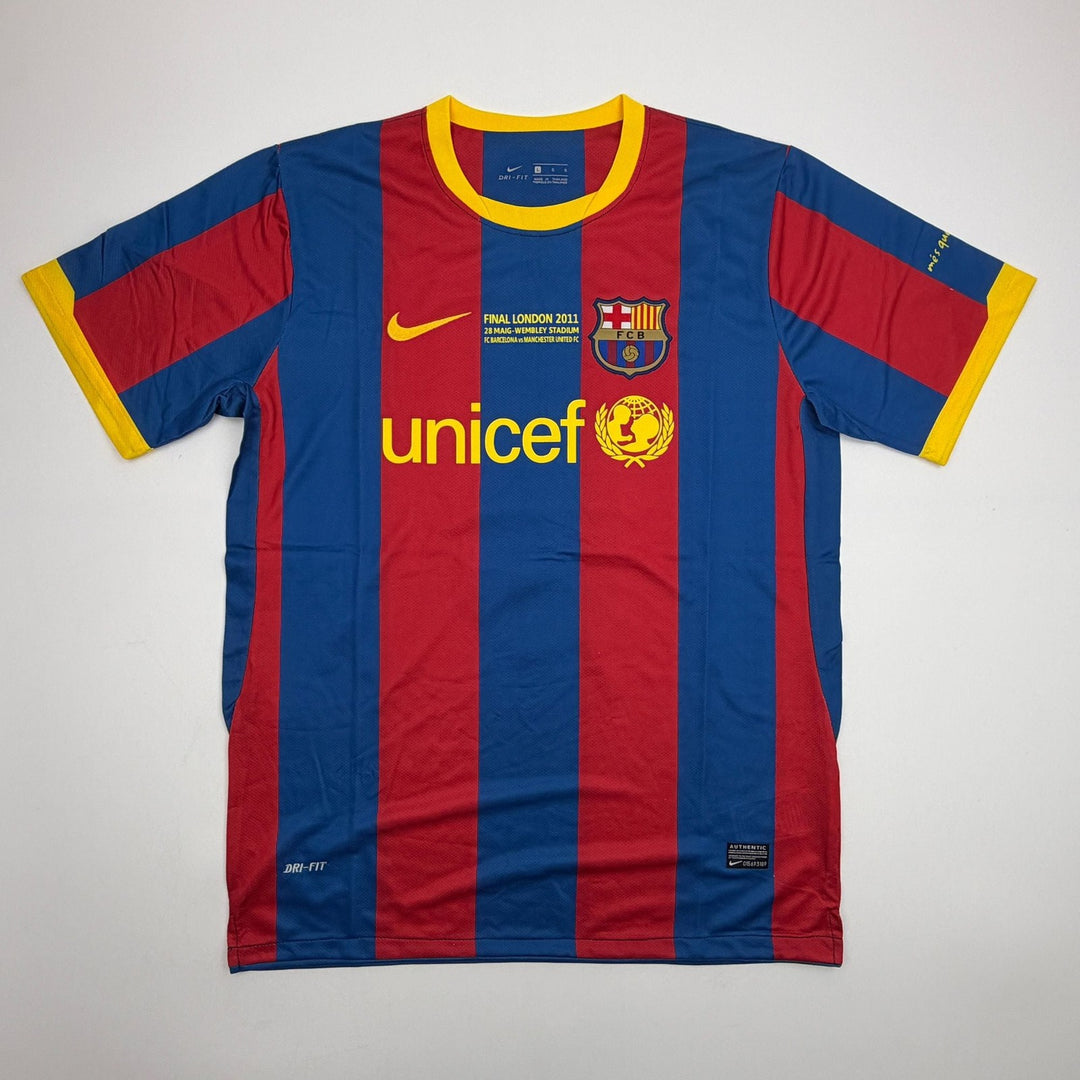 Autographed/Signed Xavi Hernandez FC Barcelona 2011 Final Jersey BAS COA