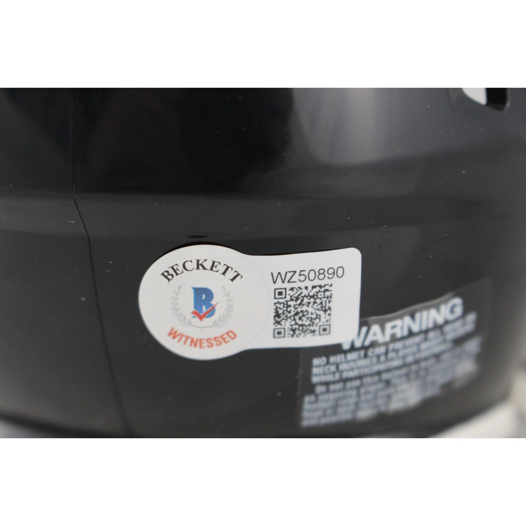 Miles Sanders Autographed Philadelphia Eagles 2022 Alt Mini Helmet Beckett 53667