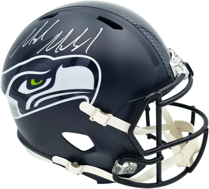 Mike Macdonald Signed Seahawks SB LX Full Size Replica Helmet BAS