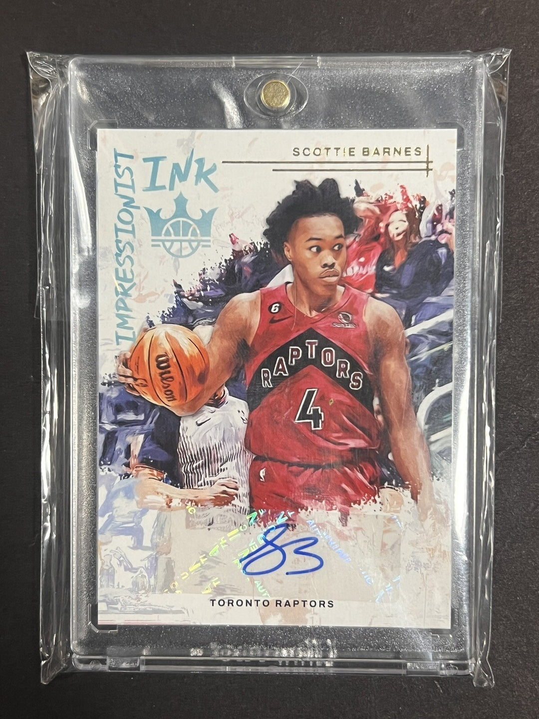 Scottie Barnes Signed 2022-23 Court Kings Impressionist Ink Mint Auto 1/75 #1/75
