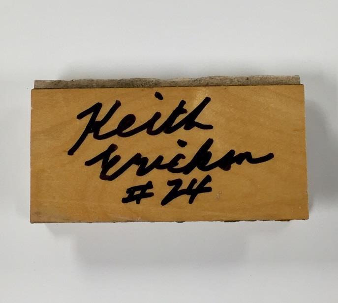KEITH ERICKSON Signed LAKERS Forum Game-Used GU Floor w/ BAS Beckett Witness COA