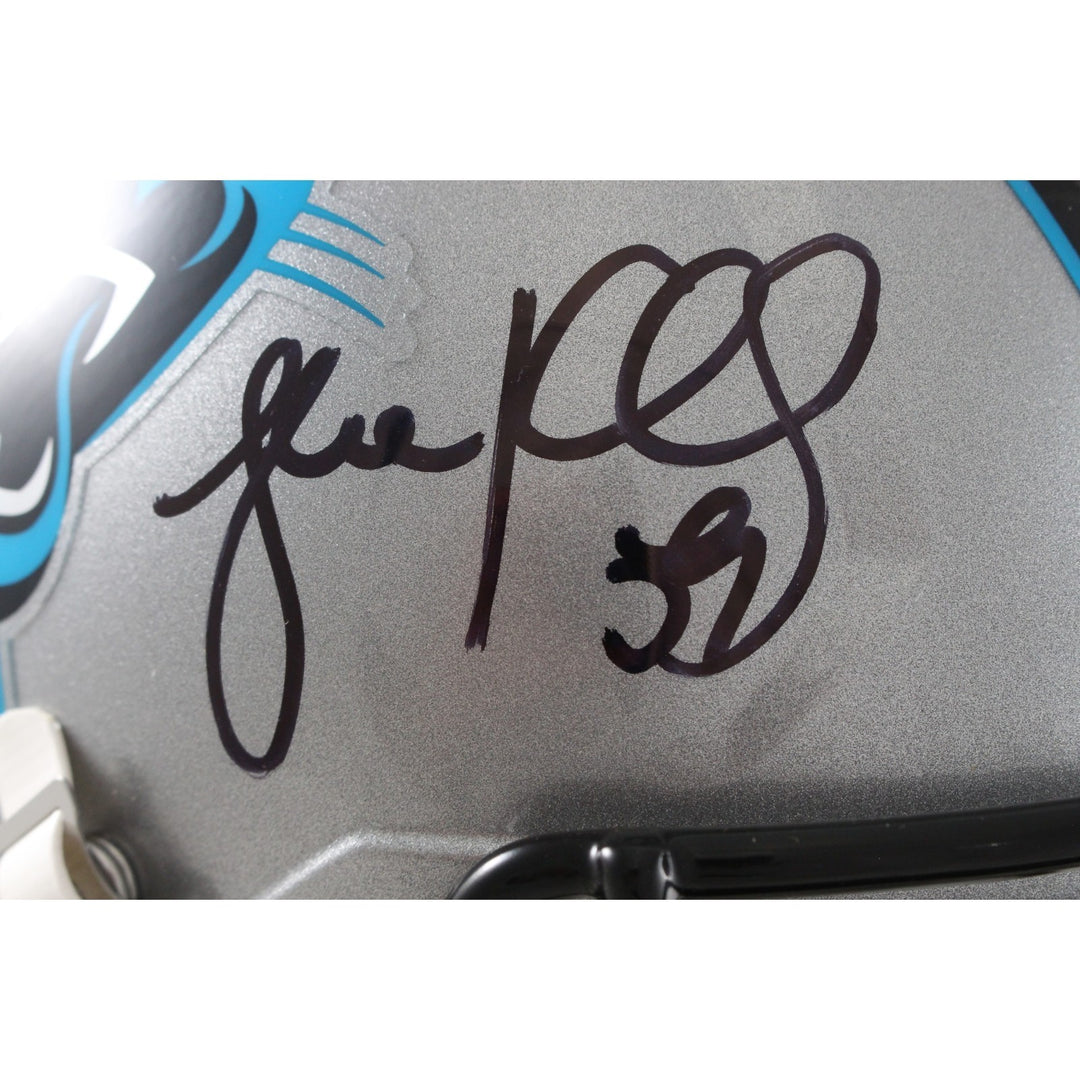 Luke Kuechly Autographed Carolina Panthers F/S Helmet Beckett Witness 56868