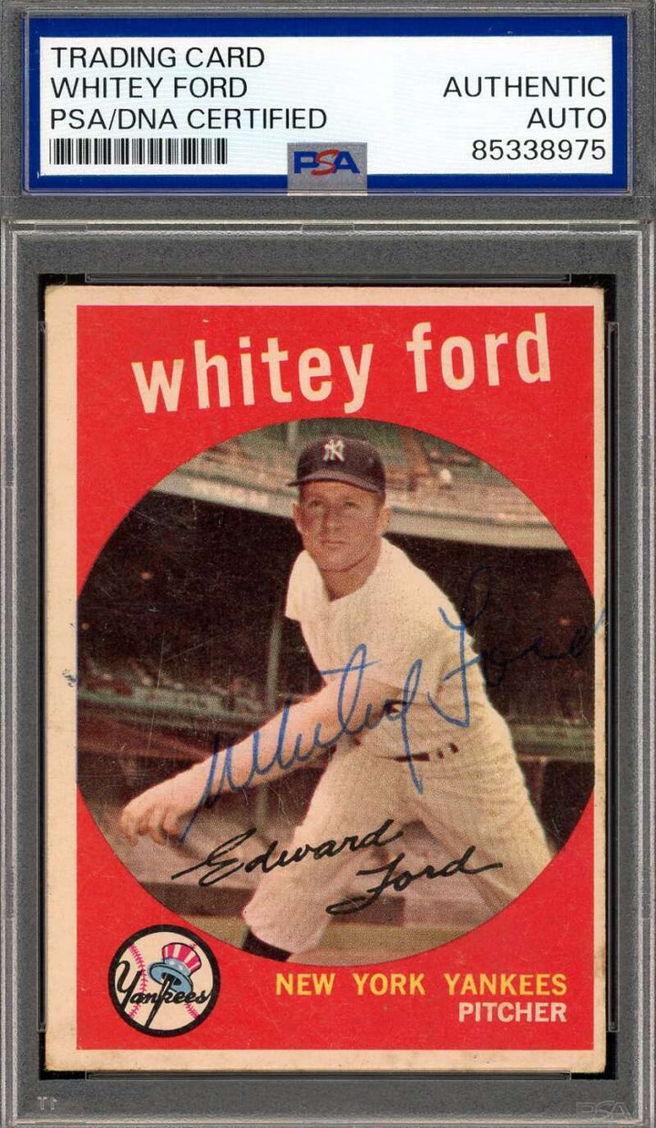 Whitey Ford PSA DNA Vintage Signed 1959 Topps Autograph