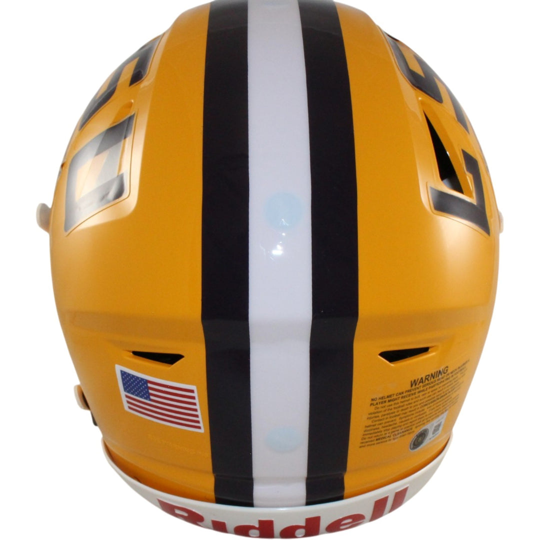 Justin Jefferson Autographed LSU Tigers SpeedFlex Helmet Beckett WIT 57901