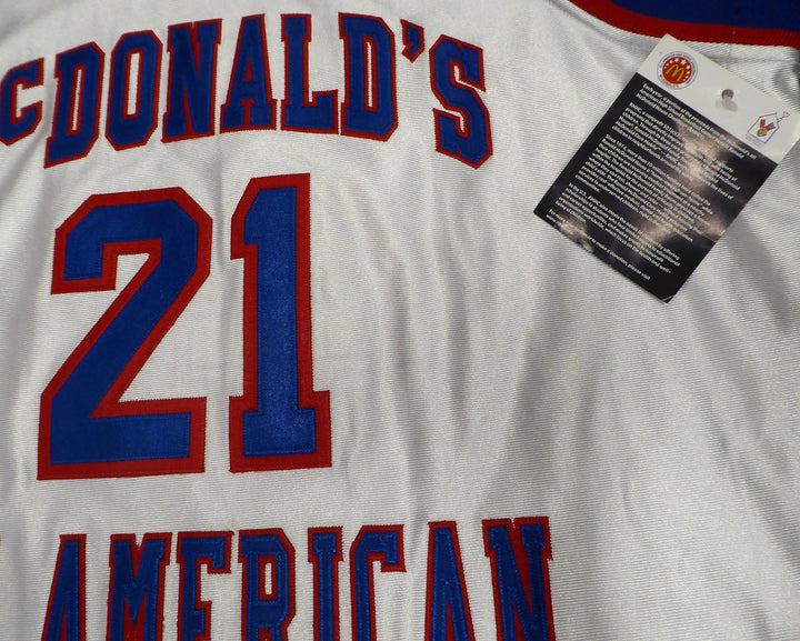 Kevin Garnett Signed White 1995 McDonalds All American Jersey Size 48 Beckett