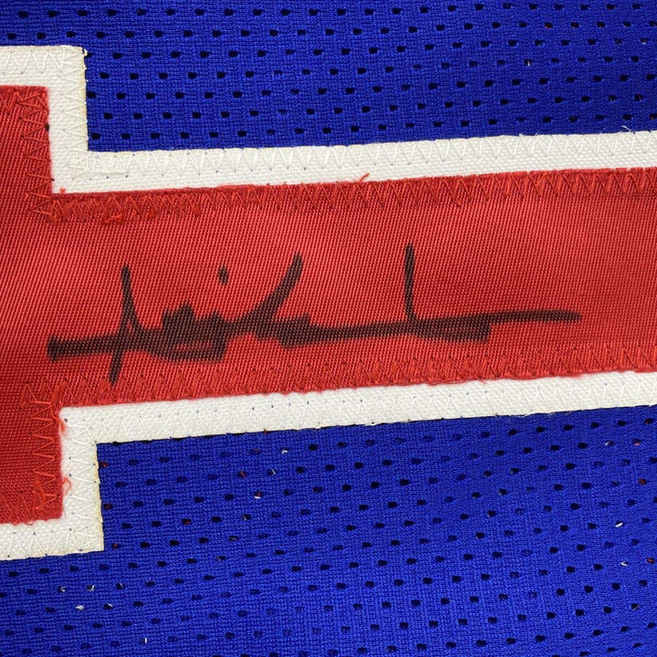 Autographed/Signed ISIAH THOMAS Detroit Blue Basketball Jersey Beckett BAS COA