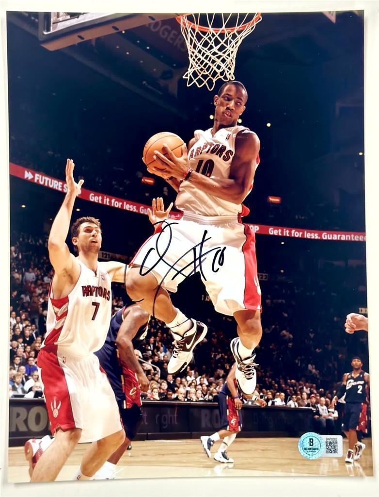 DeMar DeRozan signed Toronto Raptors 8.5x11 Photo autograph ~ BAS Beckett