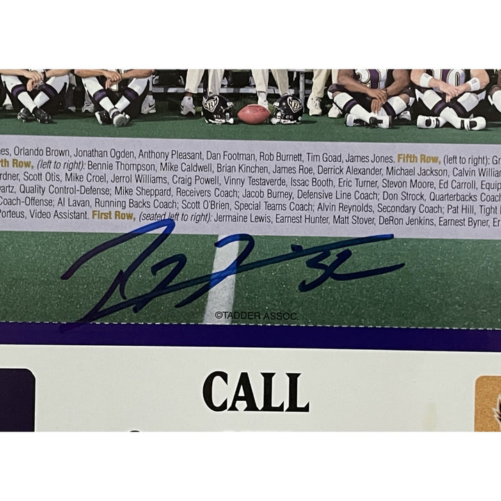 Ray Lewis Autographed/Signed Baltimore Ravens 1996 Team Roster Beckett 47676