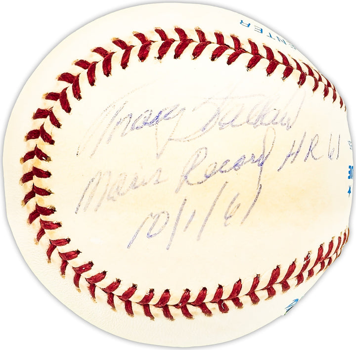 Jack Fisher & Tracy Stallard Autographed Baseball Maris 60th HR Beckett BM25564