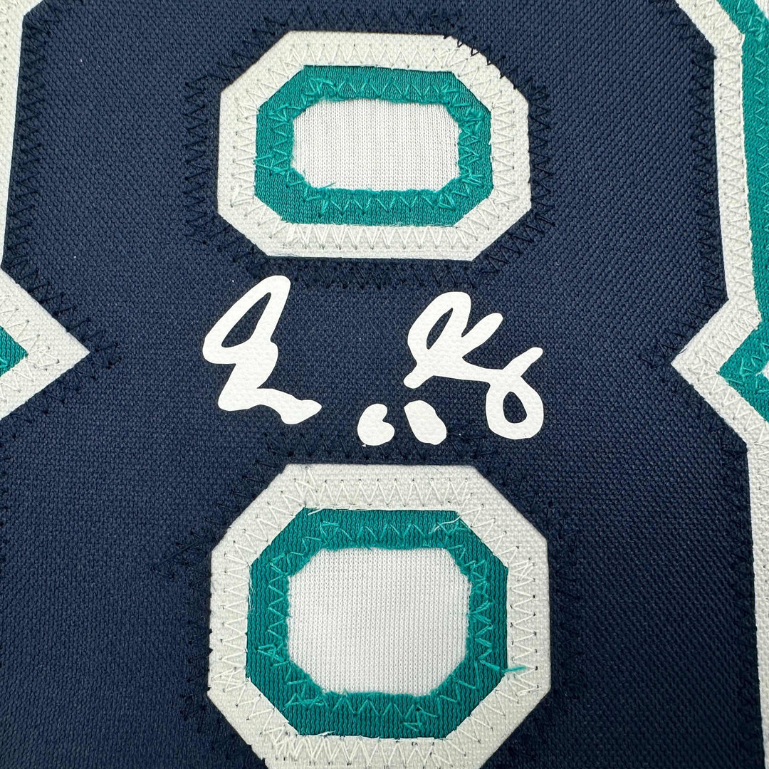 Facsimile Autographed George Kirby Seattle White Reprint Jersey Size Men's XL