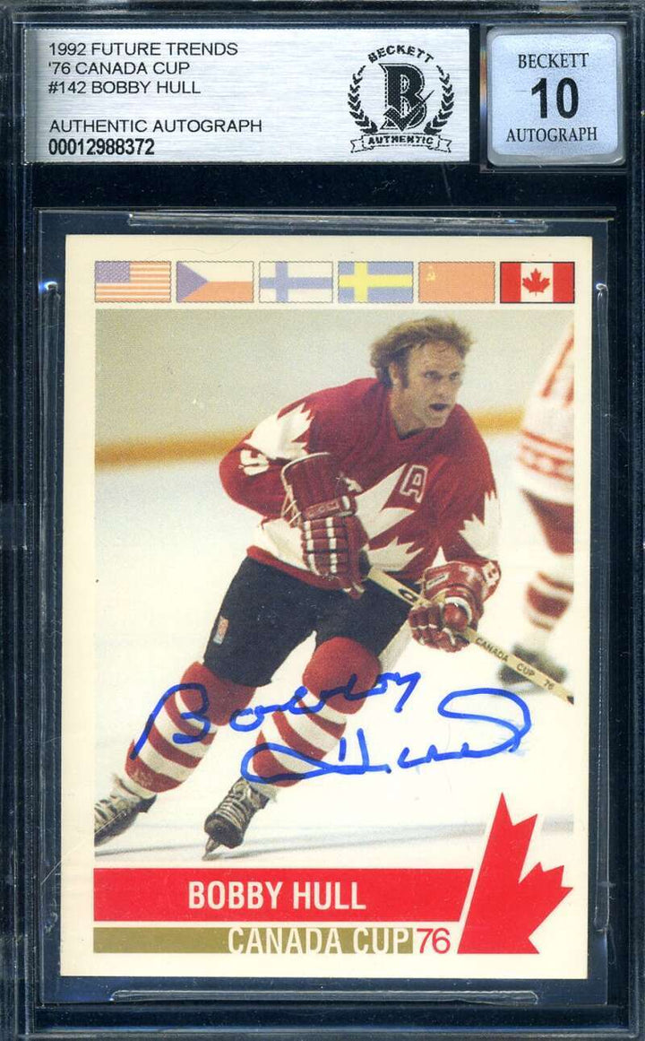 Bobby Hull Gem Mint 10 Beckett Signed 1992 Future Trends Autograph