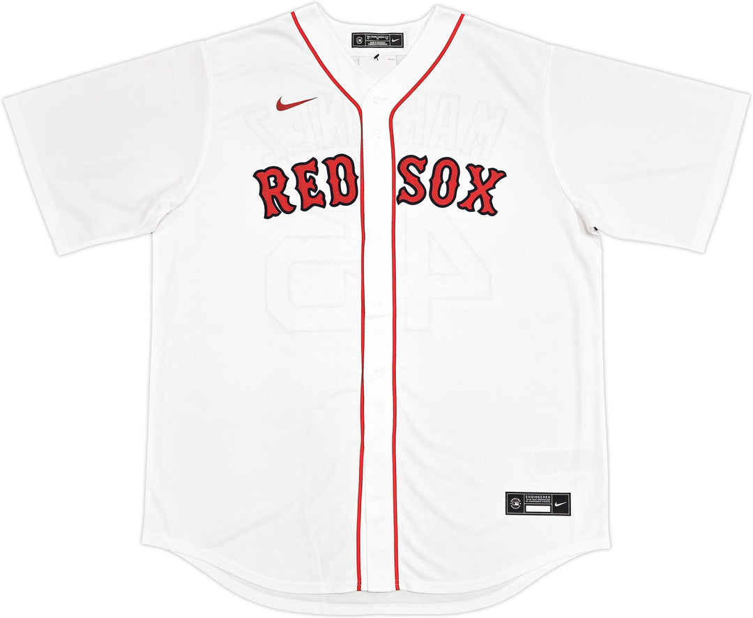 Boston Red Sox Pedro Martinez Signed White Nike Jersey Size XL Beckett Witness