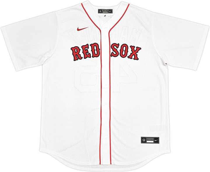 Boston Red Sox Pedro Martinez Signed White Nike Jersey Size XL Beckett Witness