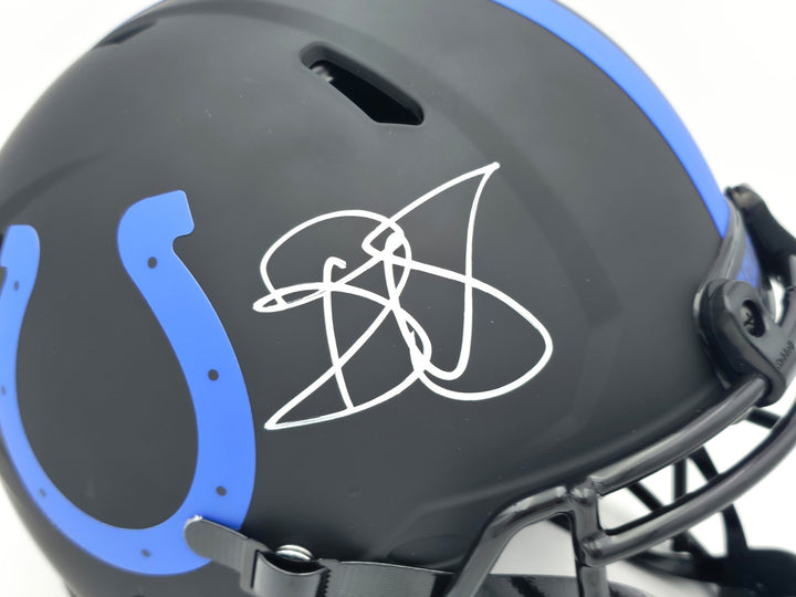 Reggie Wayne Signed Colts Eclipse Full Size Helmet Possible Marks BAS Witness