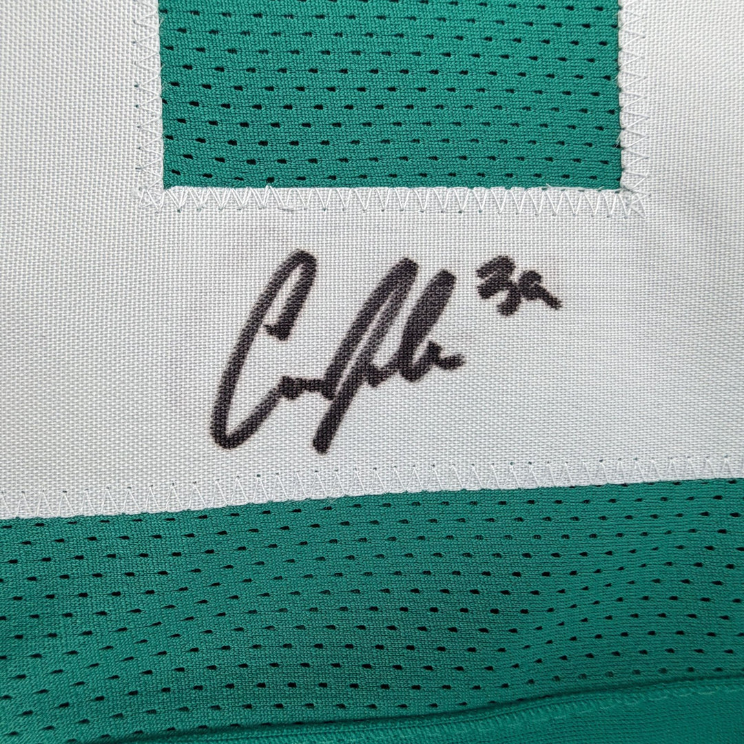 Autographed/Signed Cam Little Jacksonville Teal Football Jersey JSA COA
