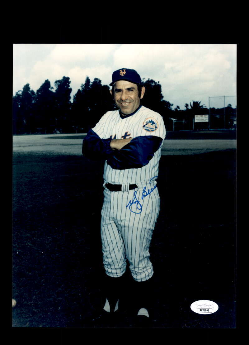 Yogi Berra JSA Coa Signed 8x10 Photo Autograph Mets