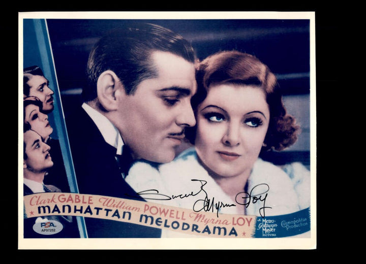 Mryna Loy PSA DNA Coa Signed 8x10 Photo Autograph Manhattan Melodrama
