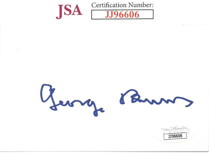 George Burns signed 3x5 Index Card - JSA #JJ96606 (Comedian/Actor/Gracie Allen)