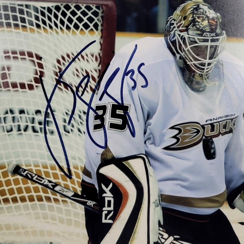J.S. JS Giguere signed Anaheim Ducks 8x10 photo #3 autograph ~ BAS Beckett Holo
