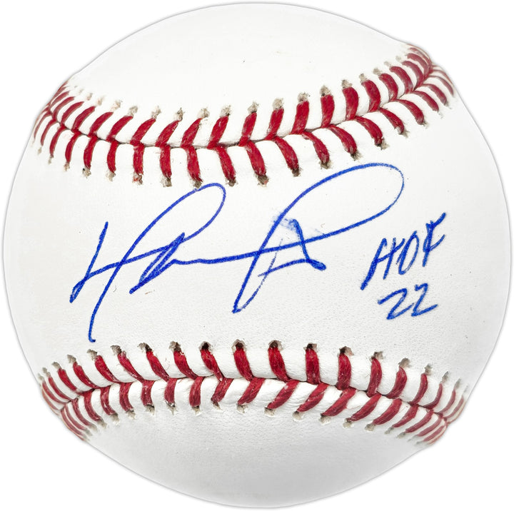 David Ortiz Signed MLB Baseball Red Sox "HOF 22" (Smudged) Beckett Wit #WY88225