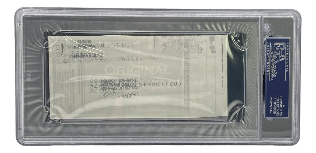 Bob Gibson St. Louis Cardinals Signed Slabbed  Bank Check #2456 PSA/DNA