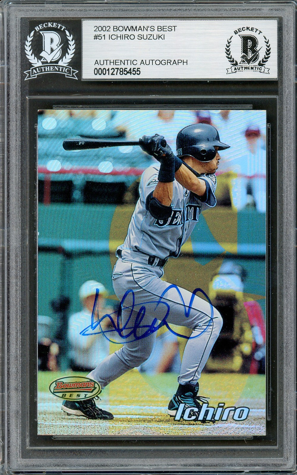 Ichiro Suzuki Signed 2002 Bowman's Best Card 51 Mariners Beckett #12785455
