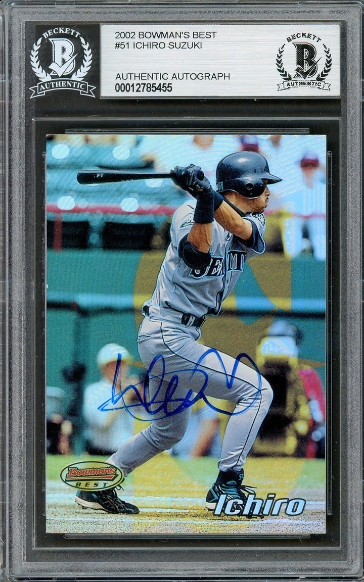 Ichiro Suzuki Signed 2002 Bowman's Best Card 51 Mariners Beckett #12785455