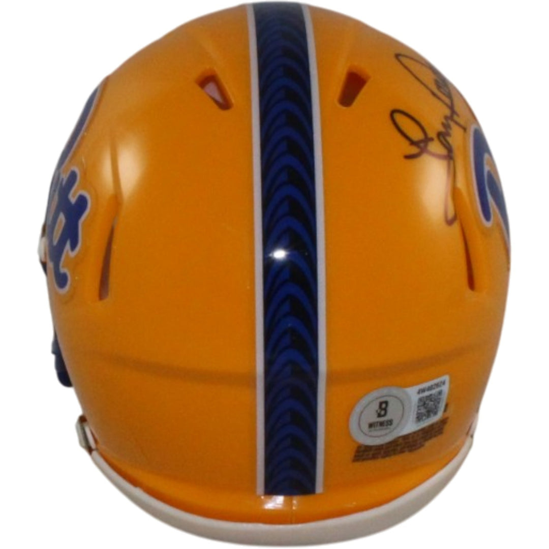 Tony Dorsett Autographed Pittsburgh Panthers Gold Mini Helmet Beckett 56475