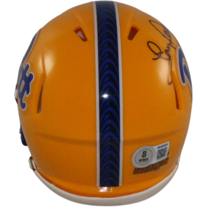 Tony Dorsett Autographed Pittsburgh Panthers Gold Mini Helmet Beckett 56475